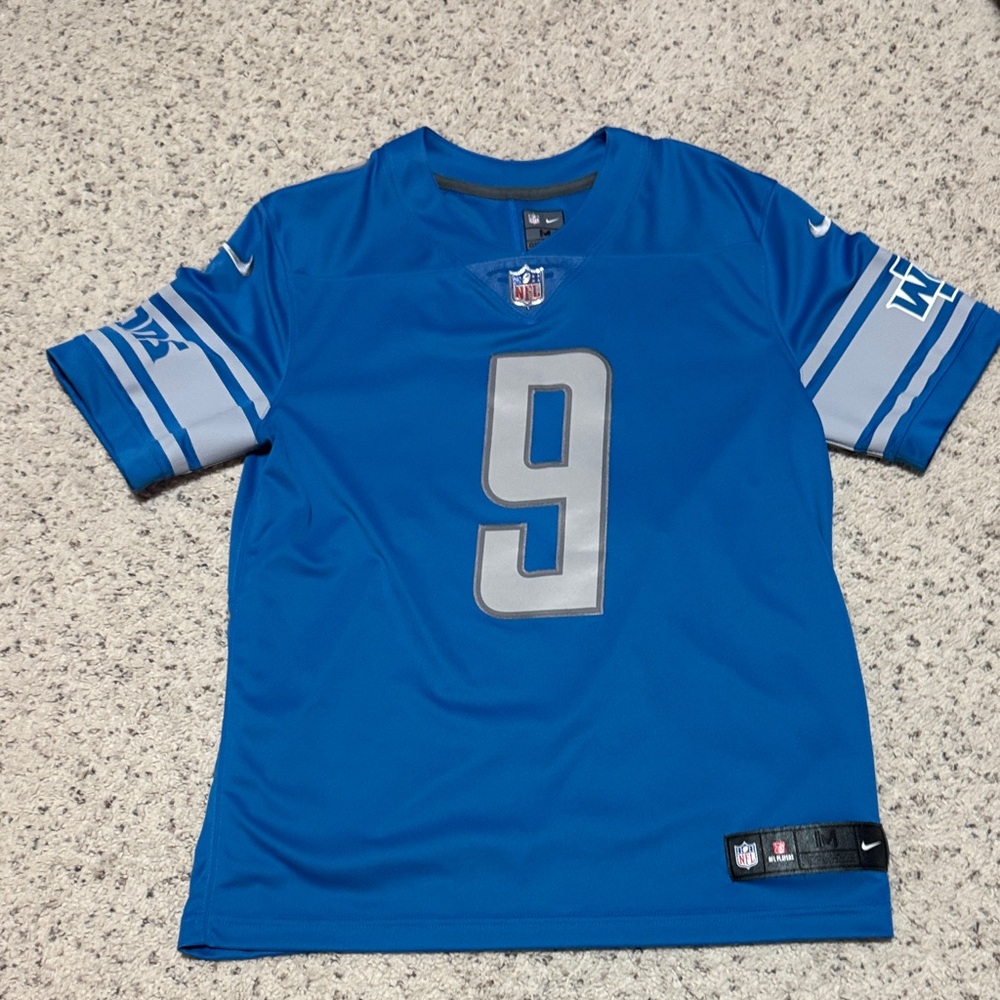 Nike Blue and Gray Football Jersey stafford